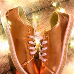 Rose gold shoes